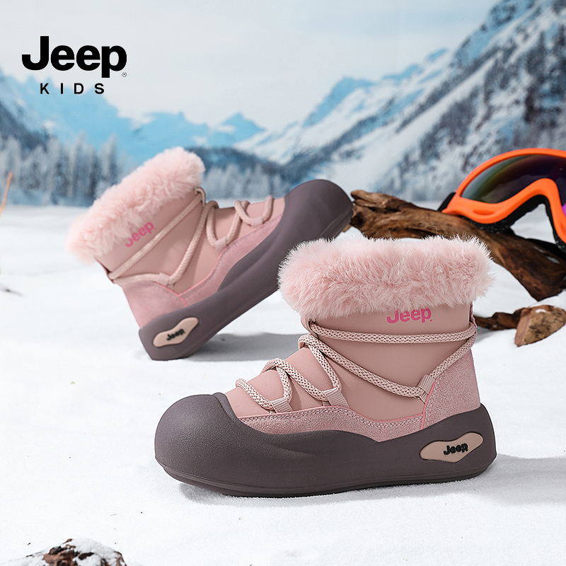 jeep女童雪地靴冬季2025新款童鞋