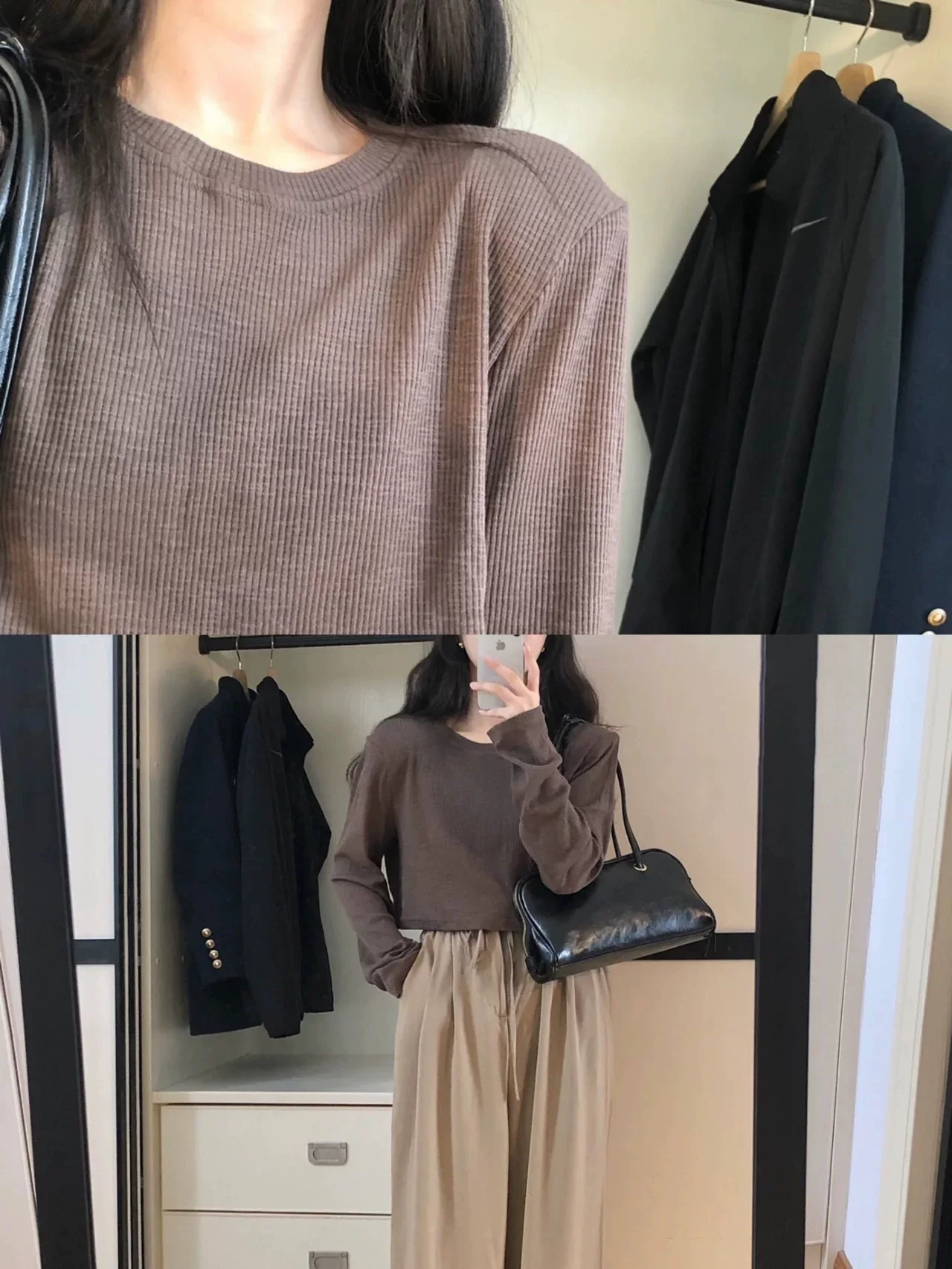 Осенняя модная вязаная свитер-свитер, брюки, набор, стиль Chanel, высокое качество