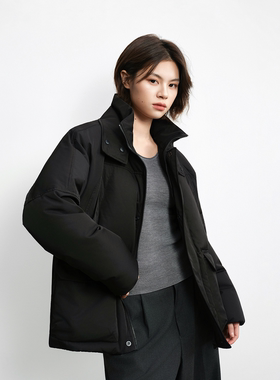 90白鹅绒短款羽绒服 1000MM清洁度 三防面料爽滑质感 保暖男女款