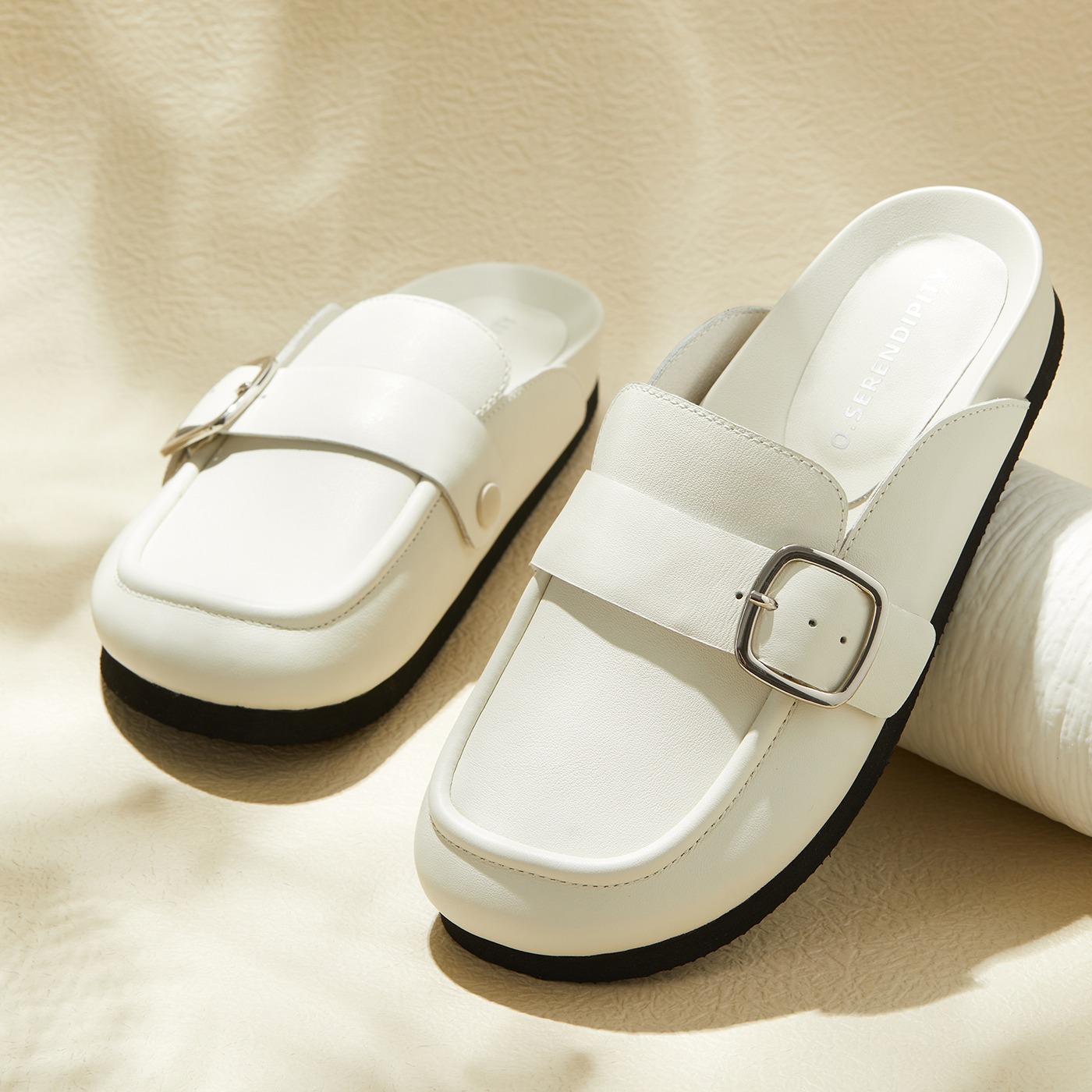 NAPPA头层牛皮勃肯包头拖鞋