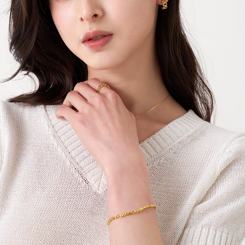 极简结构锁扣项链耳饰碎银子手链