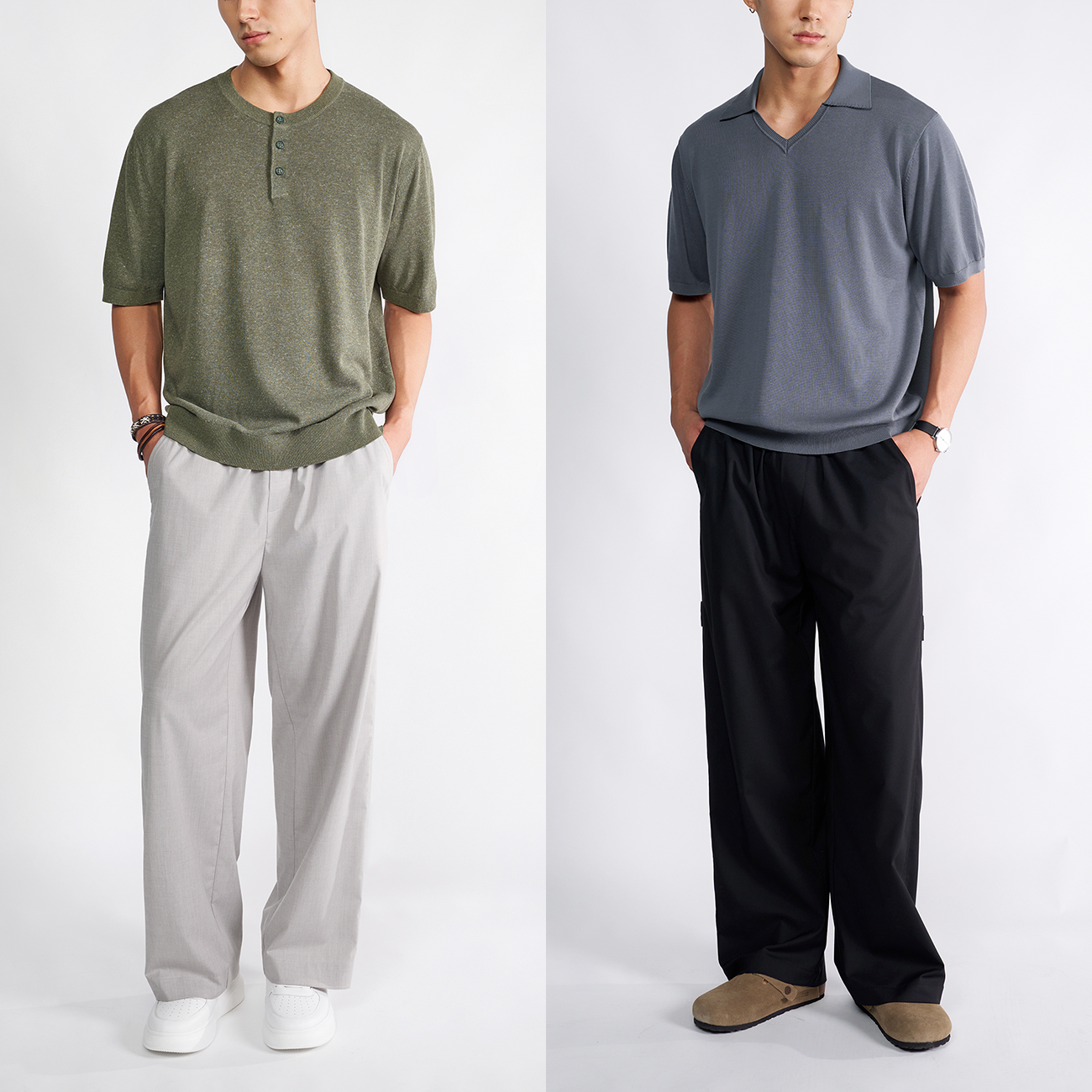 莱赛尔混纺垂感休闲裤