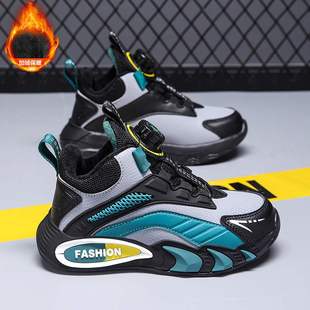 运动加绒儿童跑步鞋保暖一件冬季波鞋棉鞋新款女童中大童