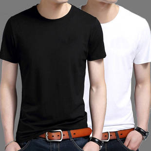 95棉5氨纶高品质短袖T恤男夏季新款男士圆领韩版修身修身上装