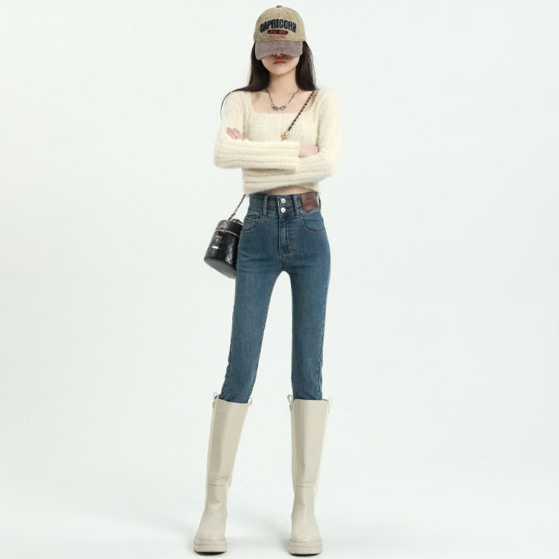 秋冬季铅笔小脚紧身牛仔裤女高腰显瘦铅笔裤女牛仔小脚裤子女款秋,女装/女士精品,牛仔裤,淘宝优惠券,粉丝福利购,淘宝优惠卷