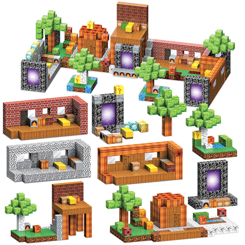 我的磁力世界周边地狱我的传送门磁力拼搭益智小方块积木套装