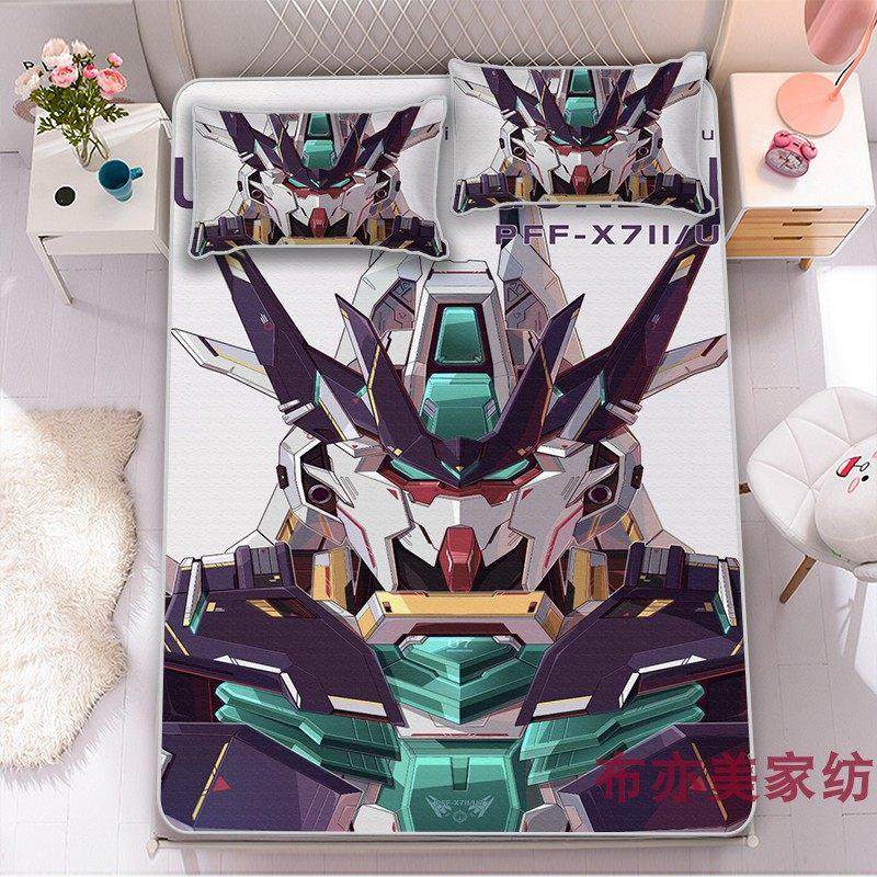 机动战士高达夏季冰丝席动漫卡通儿童学生宿舍凉席三件套床上用品,床上用品,冰丝席,淘宝优惠券,粉丝福利购,淘宝优惠卷