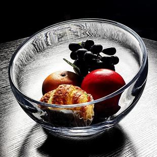 水晶玻璃斜口碗商用盆火锅调料容器自助餐台凉菜水果盘沙拉果盘大