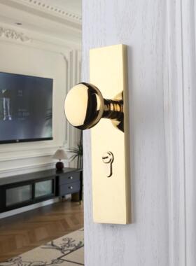 一佰利法宋美学新中国风中世纪风格覆古连体球形卧室静音磁门锁