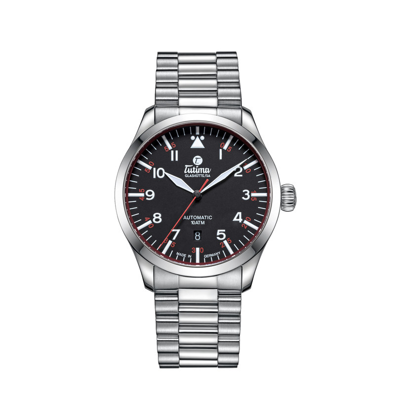 拓天马tutima 德国进口手表运动飞行员系列自动机械男表6105-02