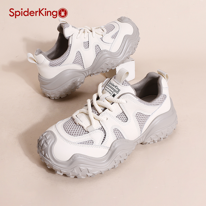 蜘蛛王运动休闲鞋厚底圆头