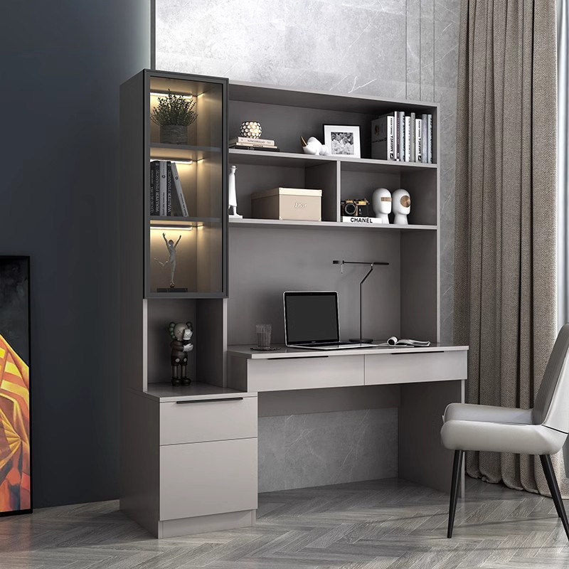 实木电脑桌家用书桌书架简易一体书柜学生学习书桌卧室办公桌子,住宅家具,电脑桌,淘宝优惠券,粉丝福利购,淘宝优惠卷