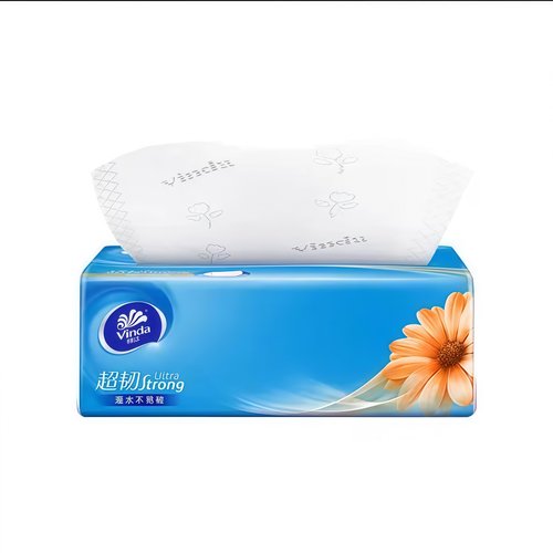 维达超韧抽纸4层100抽大包加量装家用面巾纸餐巾纸抽卫生纸擦手纸