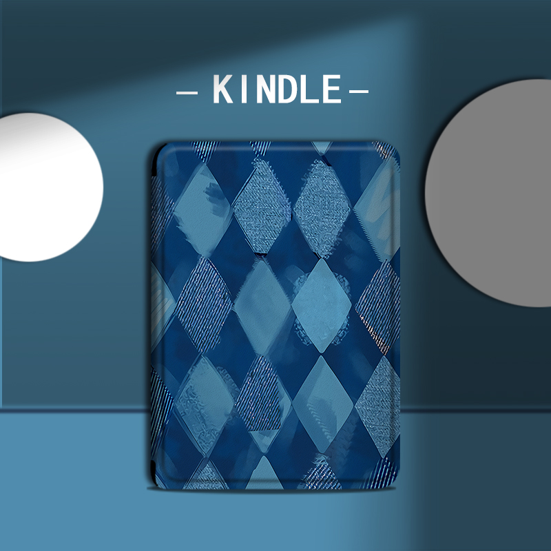 适用于kindle保护套菱形电子书paperwhite4牛仔蓝亚马逊oasis3/2咪咕kpw5/1休眠658青春版958入门558阅读器壳