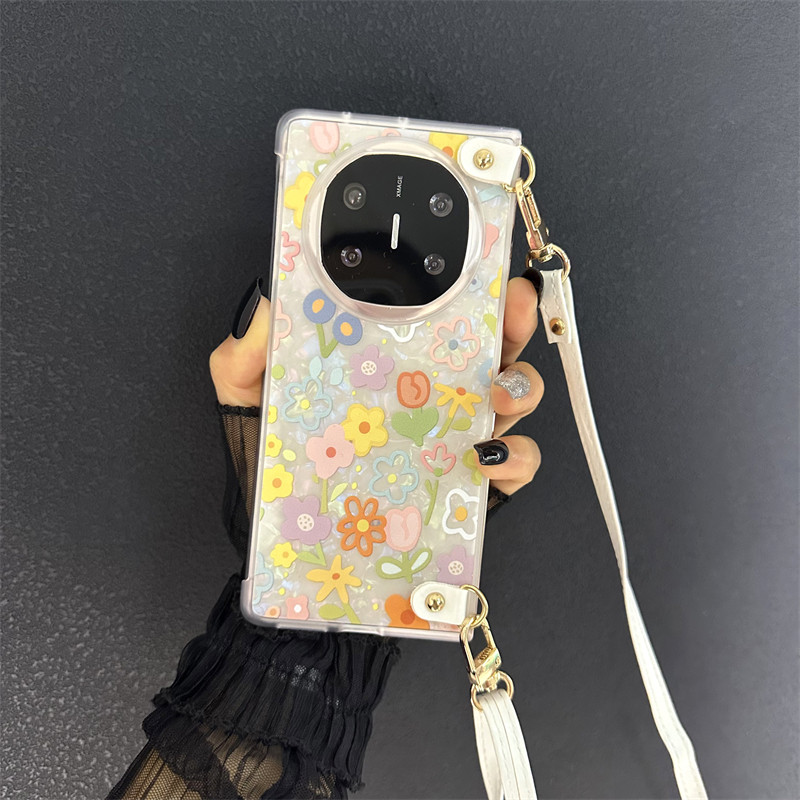 小清新贝壳纹翻盖折叠保护套