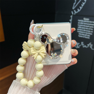 悦皇适用于华为pocket2手机壳卡通镜p50pockets折叠手机套全包novaflip保护壳斜挎绳手提链magicvflip皮外壳