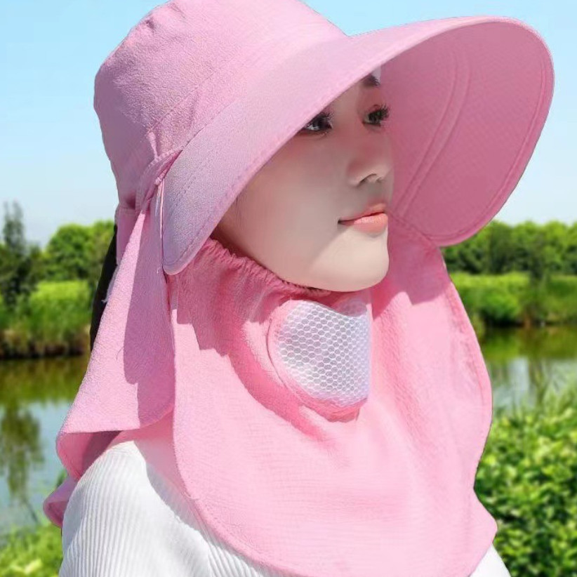 新疆西藏包邮帽子女太阳帽防紫外线遮阳护颈大帽檐干活帽女防晒空