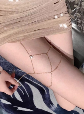 夏季新款腿链多层链条显