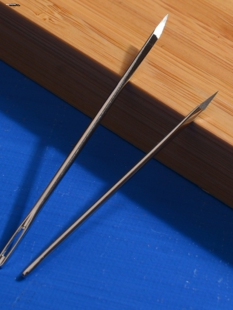 DIY皮衣皮革菱形手工针缝纫针新款 新款 缝皮皮革三角手缝针皮革针