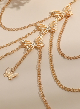 夏季新款腿链多层链条显