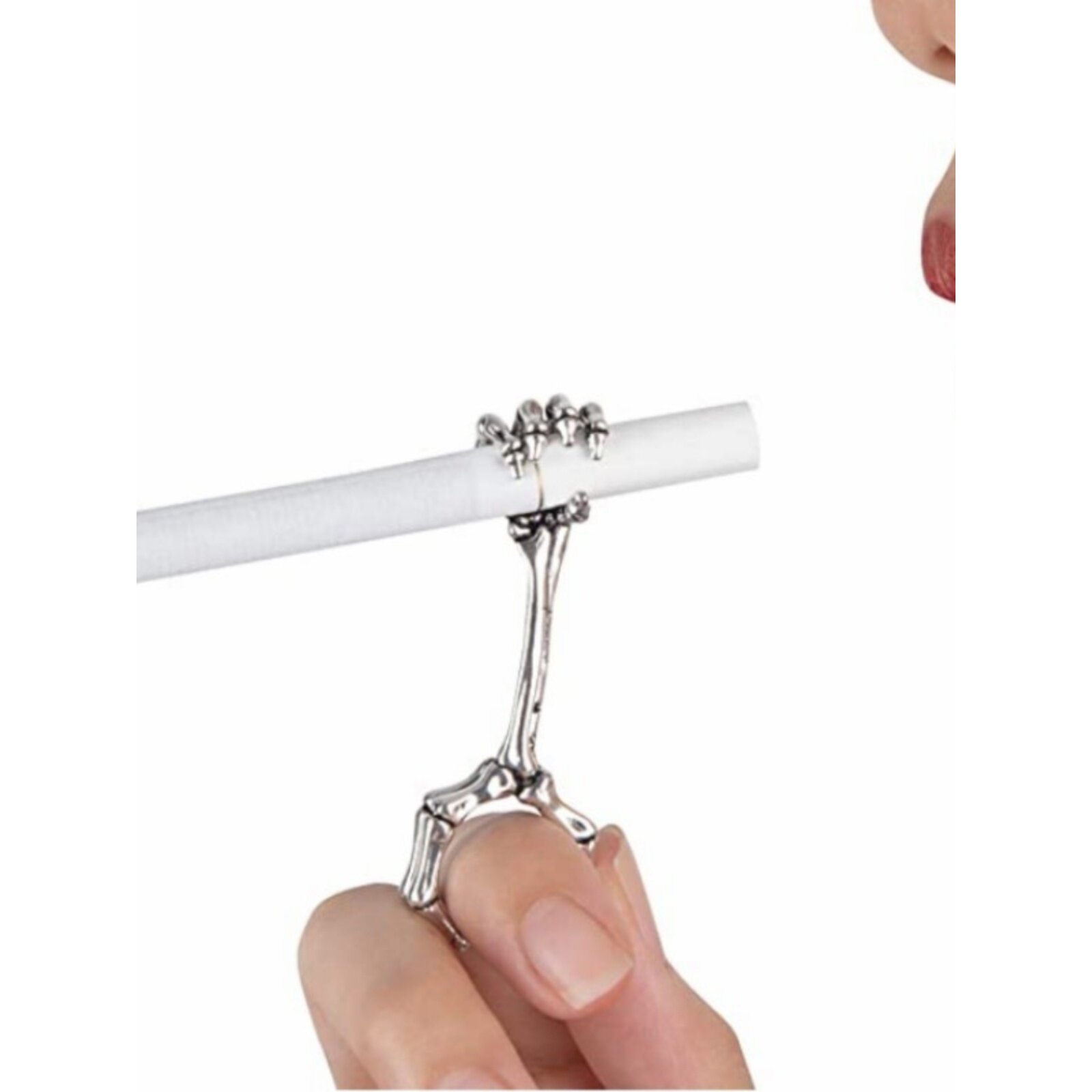 抽烟夹烟指环男女烟托支架戒指吸烟手指夹师父宋佳同款创意个性潮