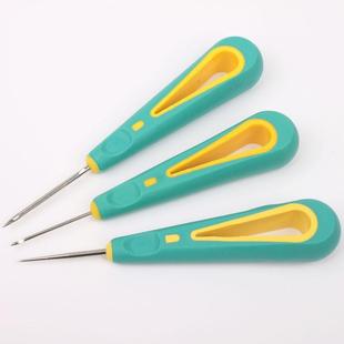 钩针工具 硅胶带孔带钩上鞋 锥子橡胶把穿孔手工修鞋 纳鞋 底针锥做鞋