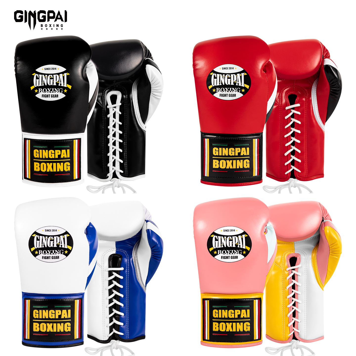 竞派系绳拳套散打搏击泰拳专业拳击手套成人男女实战打沙袋超纤皮