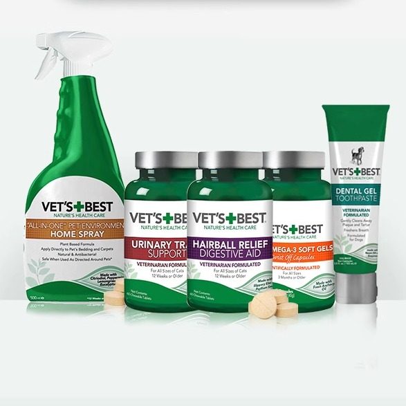 【全球购严选】Vets Best 鱼油猫草片泌尿片含敏牙膏环境喷剂