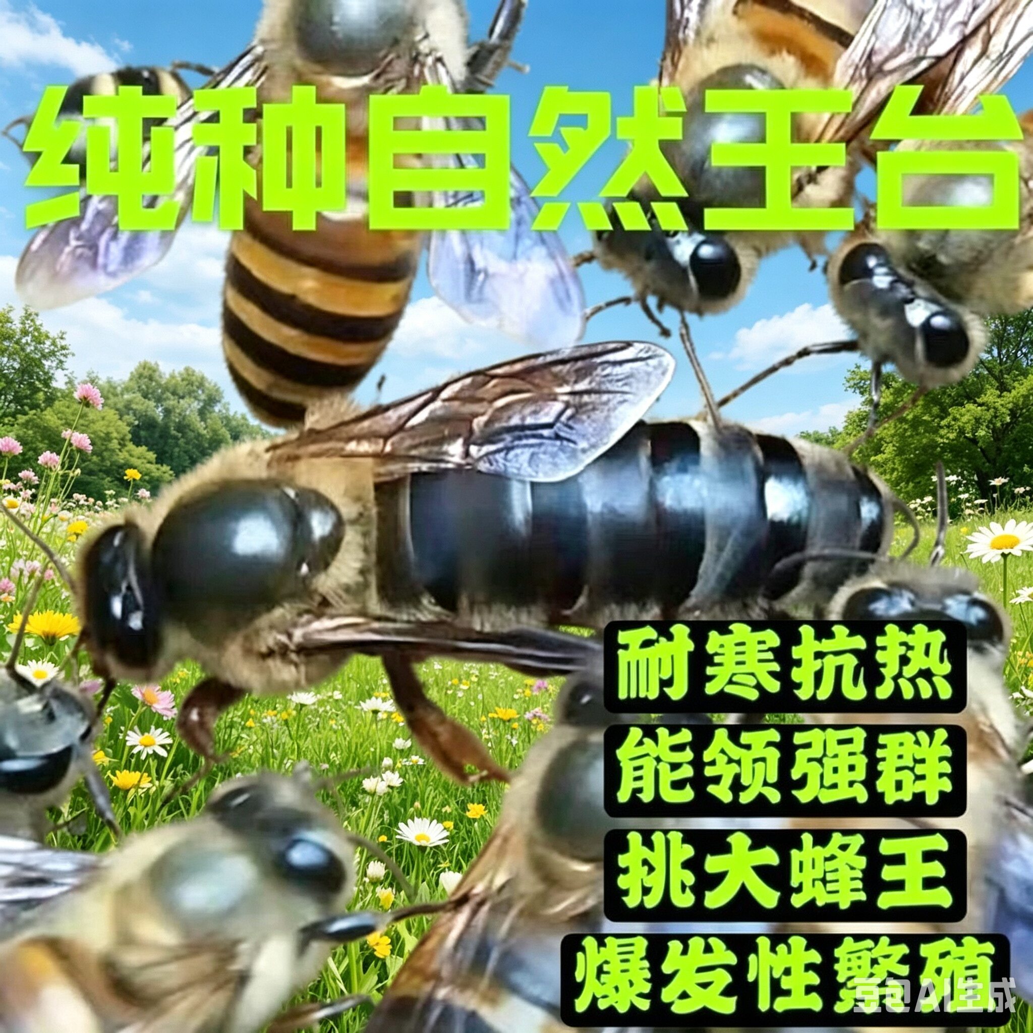 中蜂王伏牛蜂王交尾高产产卵双色阿坝土蜂中蜂开产王包邮包活到手