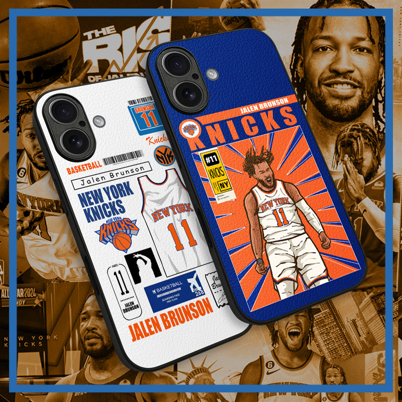 杰伦布伦森手机壳16Promax纽约尼克斯ip17/14/15plus篮球mate70皮纹壳RENO14荣耀400全包边IQOO15 米15nova14