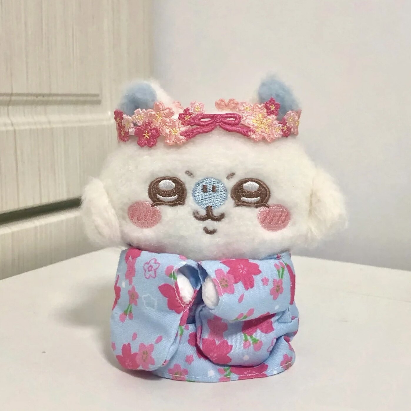 日本chiikawa古风和服飞鼠吉伊卡哇磁吸坐肩毛绒挂件樱花可爱玩偶