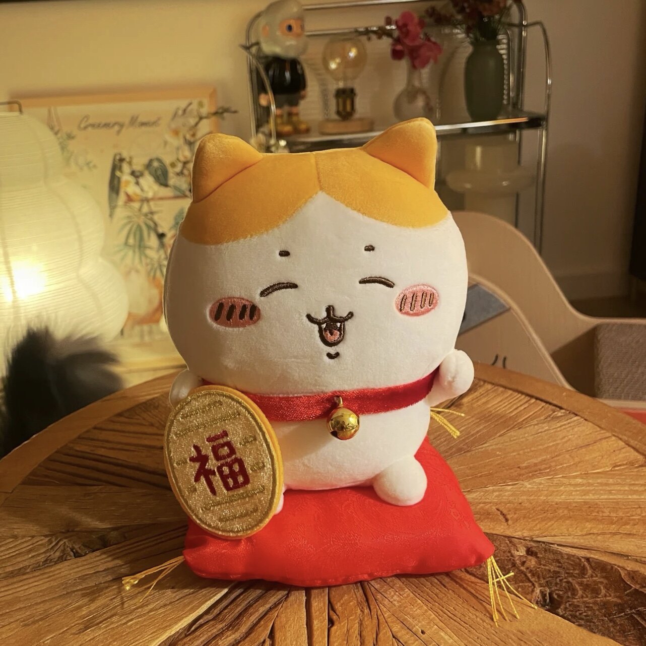 日本chiikawa黄色发财招财猫小八毛绒挂件玩偶吉伊卡哇大公仔摆件