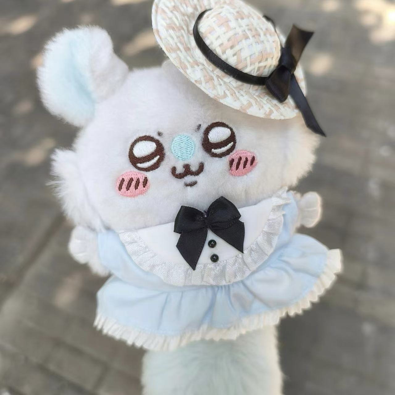 日本正版chiikawa和服樱花桃心公仔贵妇飞鼠大尾巴玩偶挂件莫莫咖