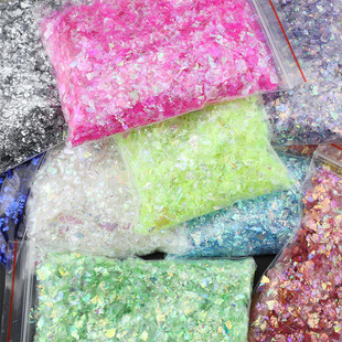 水晶滴胶材料配件贝壳纸20克装糖果色DIY饰品添色闪粉碎彩纸手工