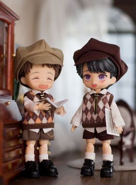 O.b.11娃衣 菱形格英伦风 马甲套装 gsc molly 12分