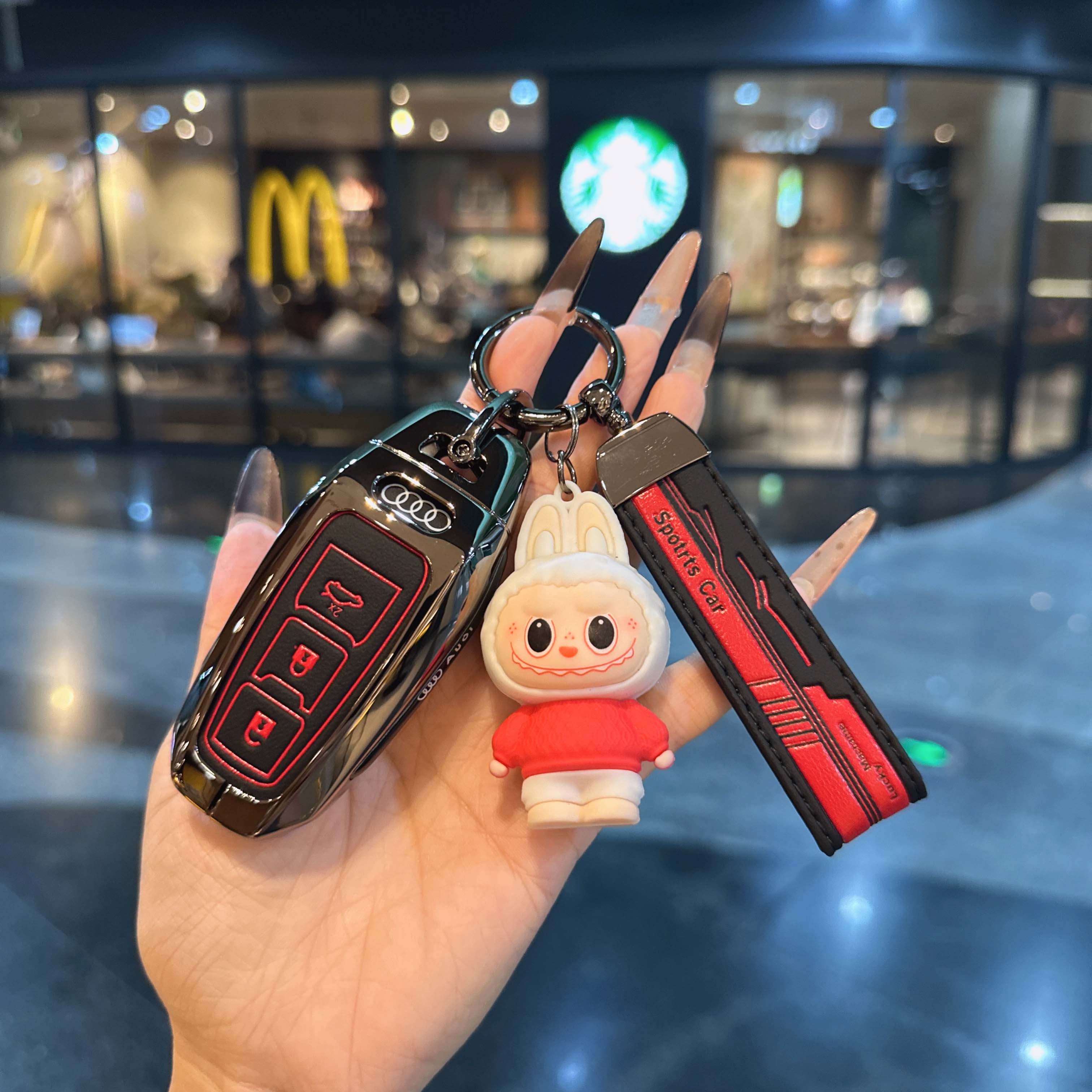 适用26款奥迪C9A6L/A5L/Q5L钥匙套新a6l尊享型2.0T金属保护壳扣包