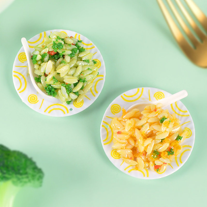 微缩仿真食物蛋炒饭模型小人国餐厨道具趣味钥匙扣儿童过家家玩具