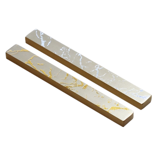 泼墨烫金实心铜镇书法压纸 镇尺书法镇纸黄铜镇纸 铜镇尺实木嵌铜刻字纸镇文房四宝书画