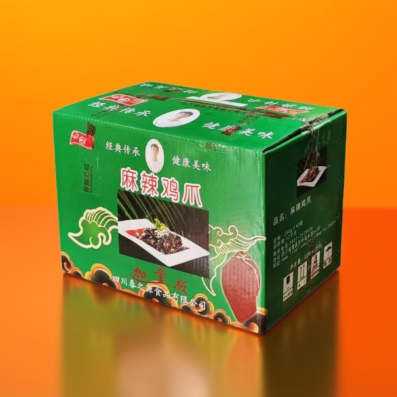 春之源麻辣鸡爪整箱250g*40包乌黑鸡脚无骨红油脱骨四川凉菜商用