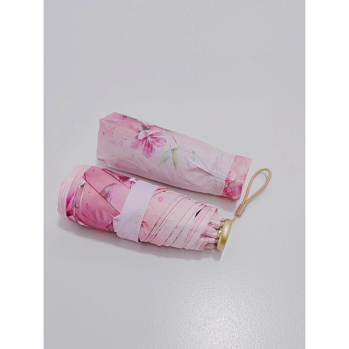 太阳城双层超轻五折防晒防紫外线太阳伞手提式折叠遮阳伞女士商场