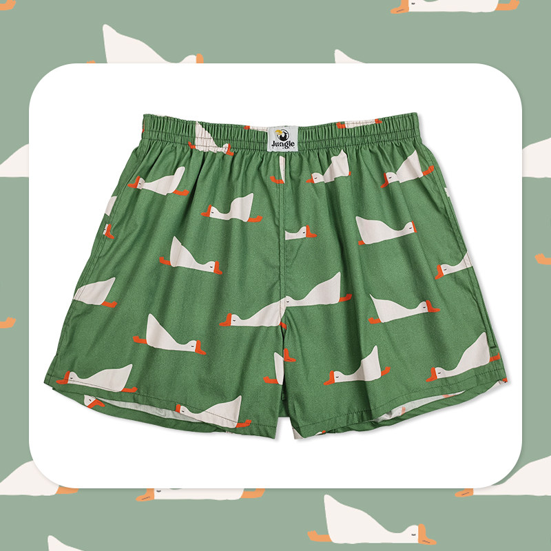 宽松版短底睡裤衩头内裤男生款平四角阿罗裤纯棉大码夏季情侣居家