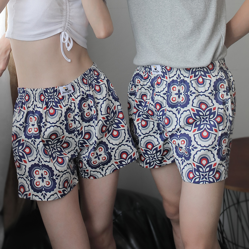 阿罗裤内裤宽松纯棉情侣居家睡裤