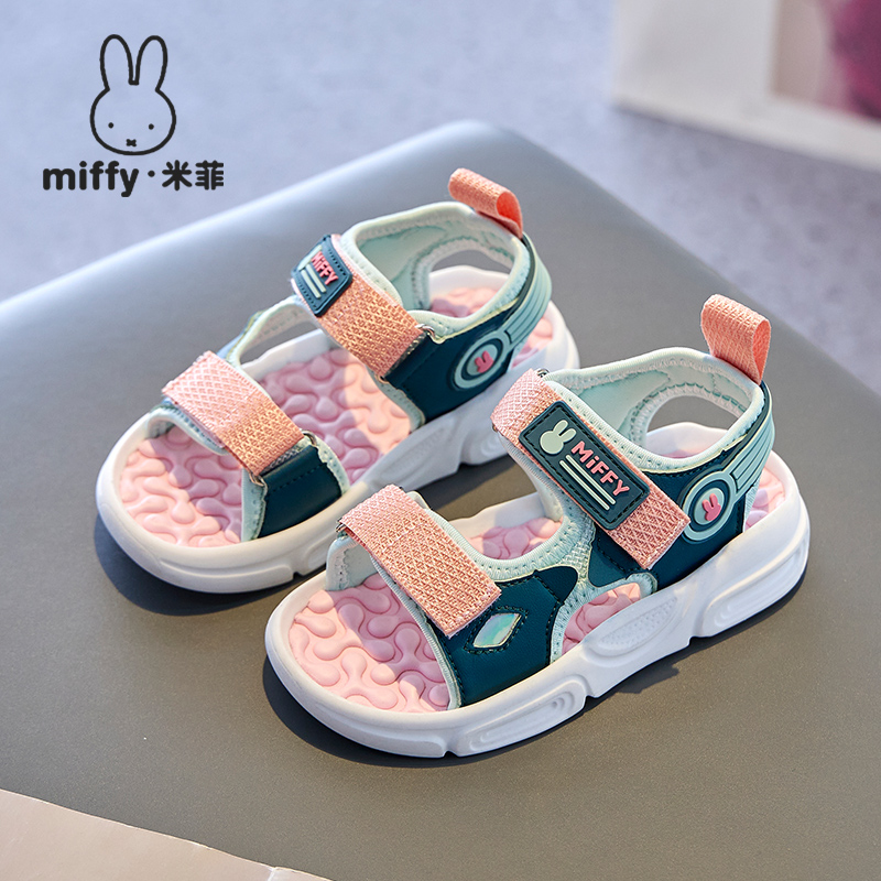 夏季露指休闲女童魔术贴凉鞋