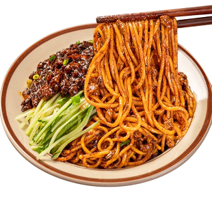 炸酱面拌面老北京风味杂酱面面食面条早餐方便速食美食袋装速食品