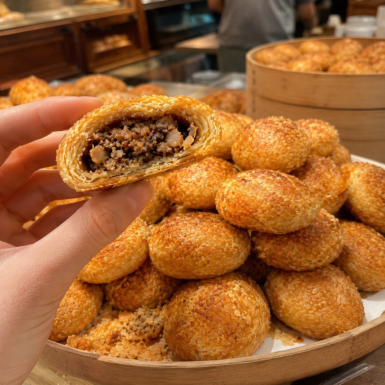【露营美食】安徽黄山烧饼馅饼糕点网红零食打工人夜宵追剧正宗