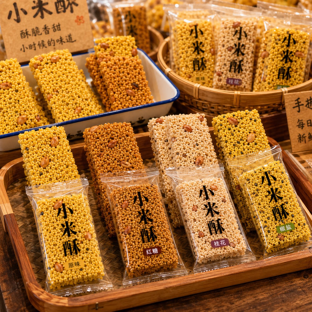 【办公零食】小米酥休闲小吃米花酥方便饱腹家庭常备商用批发点心