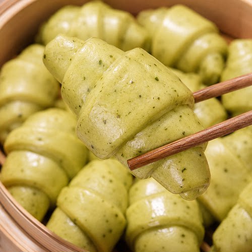 餐饮同款菠菜牛角包馒头速冻