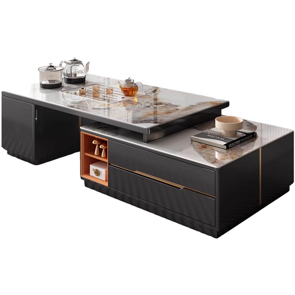 小户型茶台功夫茶几茶具泡茶一体岩板家用客厅伸缩茶几电视柜组合,住宅家具,茶几,淘宝优惠券,粉丝福利购,淘宝优惠卷