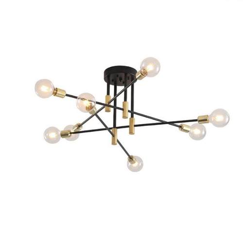 北欧吸顶灯卧室客厅创意个性灯美式铁艺餐厅灯简约枝形书房灯