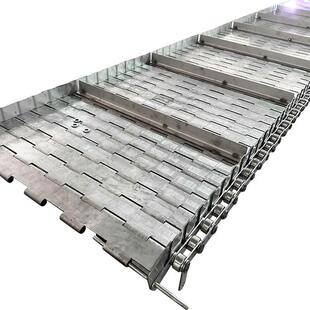 挡板式传送带冲孔链板金属碳钢重型传动运输线不锈钢链板输送带